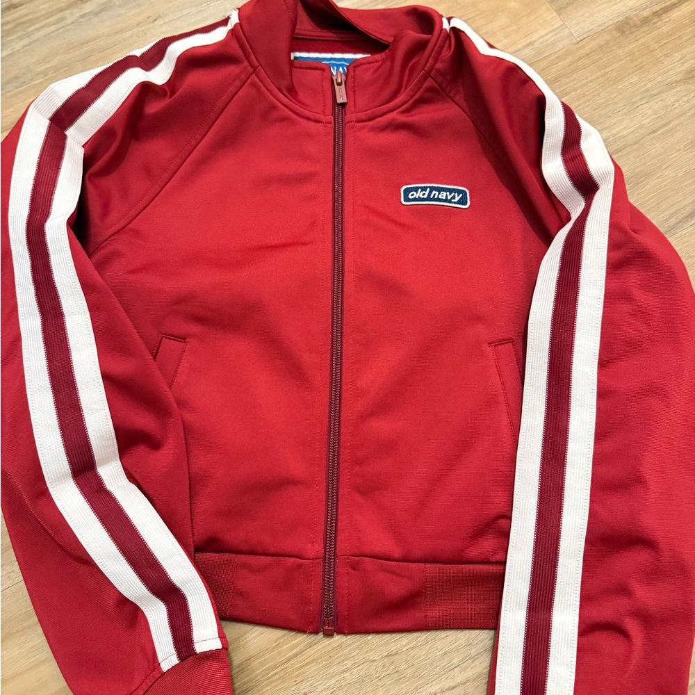 Old Navy Vibrant Red Zip-Up Jacket